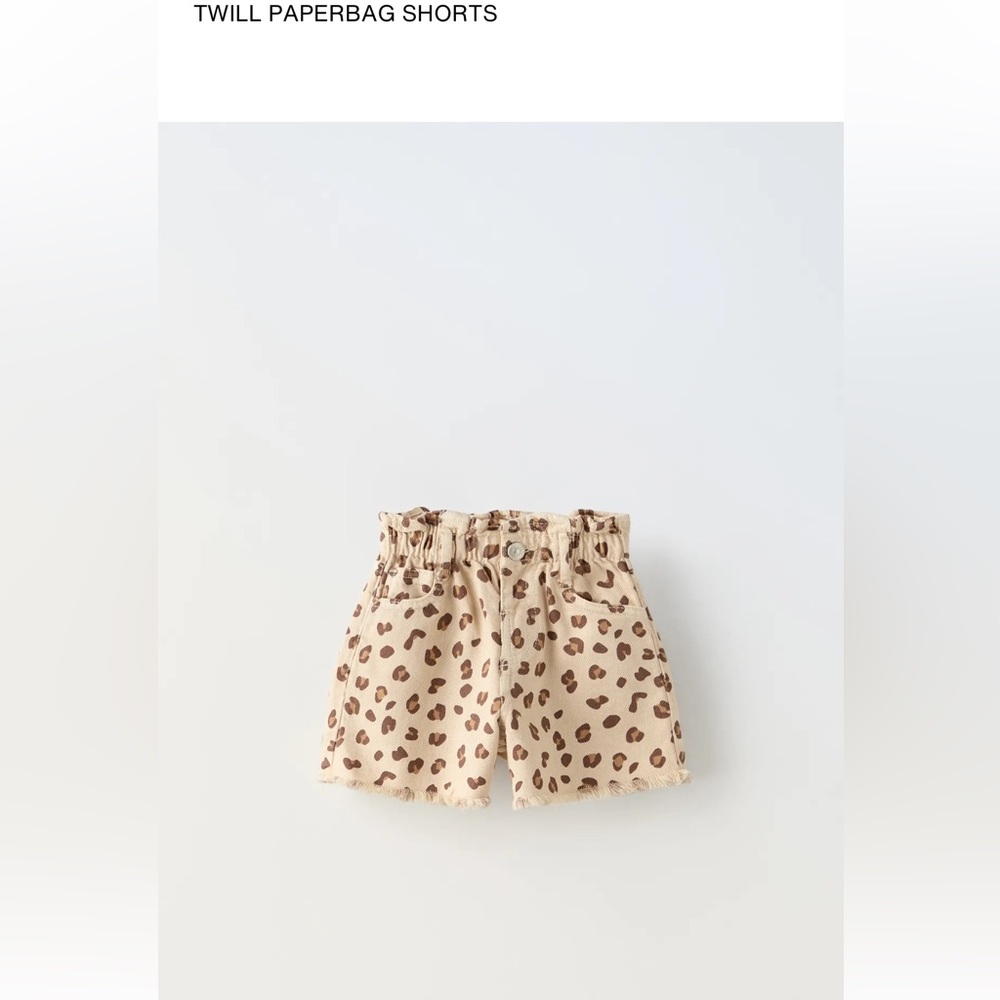 Zara Kids Toddler Girl Leopard Cheetah Shorts 1 1/2 Year 18 months